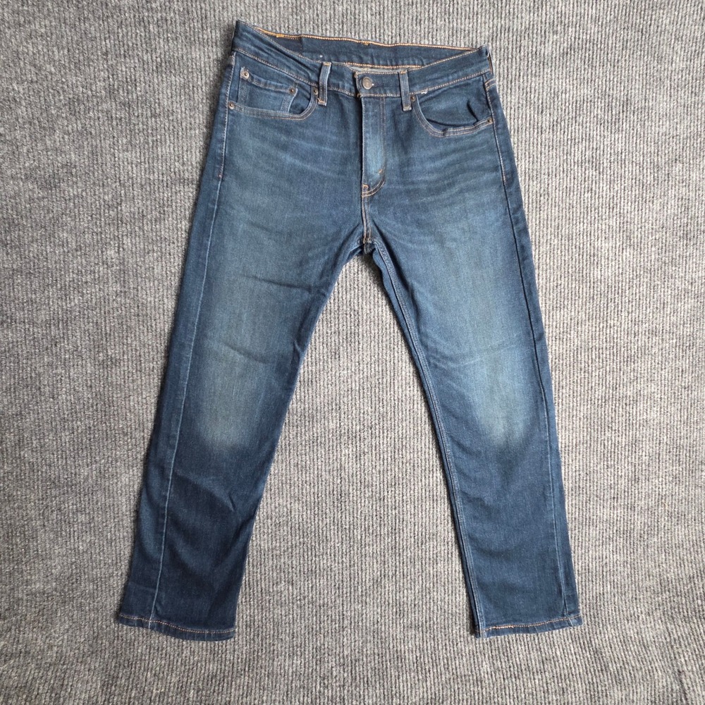 Levi Strauss 505 Mens Jeans 32x30 Dark Wash Straight Leg Waterless Denim